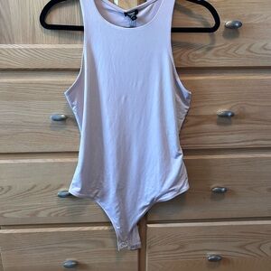 NWT Express Bodycon High Neck Bodysuit — Soft Pink — Size Medium